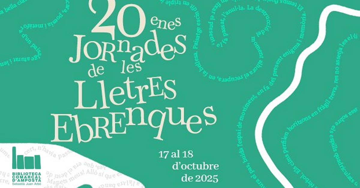 Amposta celebra els 20 anys de les Jornades de les Lletres Ebrenques amb quatre dies d�activitats liter�ries i musicals