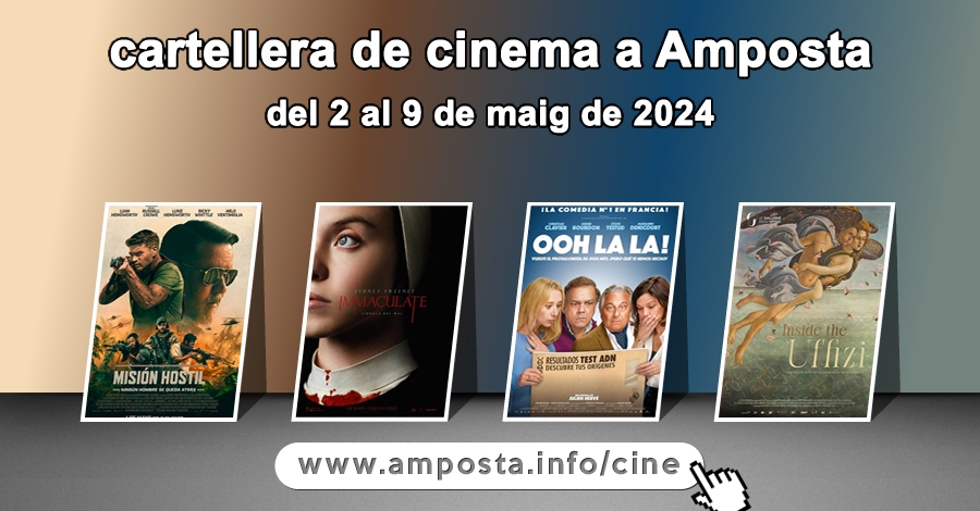 Cartellera de cinema a Amposta del 2 al 9 de maig de 2024