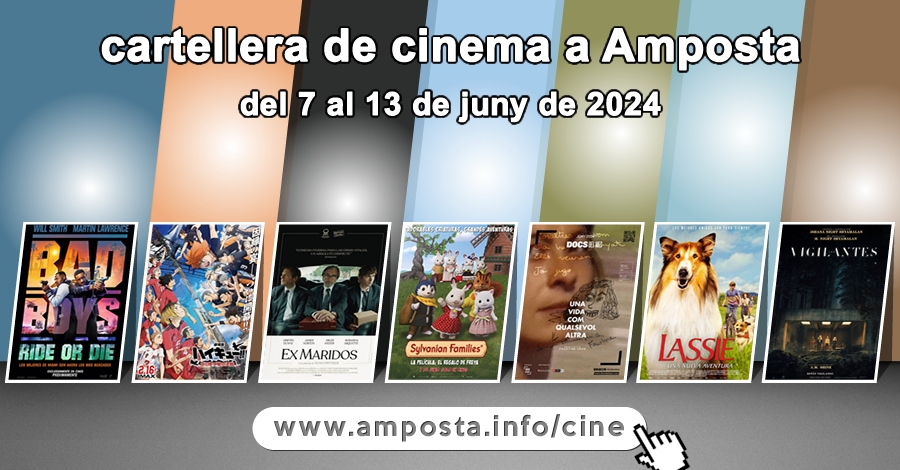 Cartellera de cinema a Amposta del 7 al 13 de juny de 2024