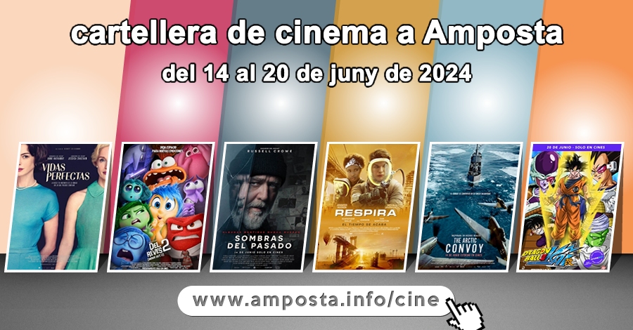 Cartellera de cinema a Amposta del 14 al 20 de juny de 2024