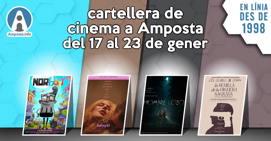 Cartellera de cinema a Amposta del 17 al 23 de gener de 2025