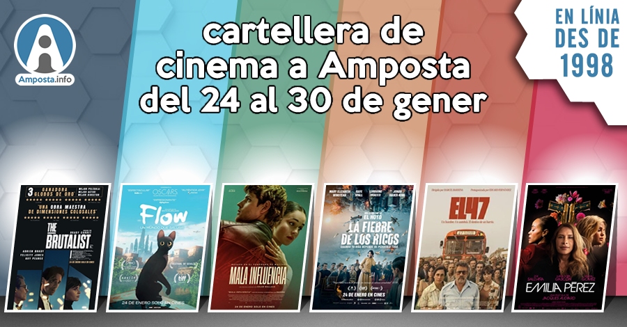 Cartellera de cinema a Amposta del 24 al 30 de gener de 2025