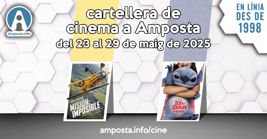 Cartellera de cinema a Amposta del 23 al 29 de maig de 2025