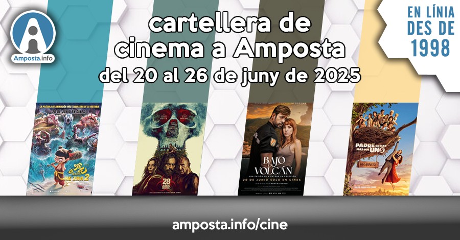Cartellera de cinema a Amposta del 20 al 26 de juny de 2025