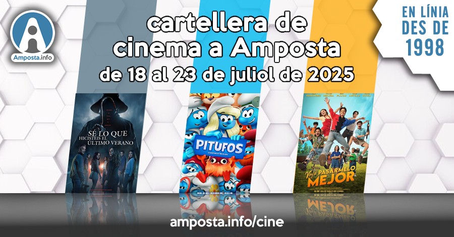 Cartellera de cinema a Amposta del 18 al 23 de juliol de 2025