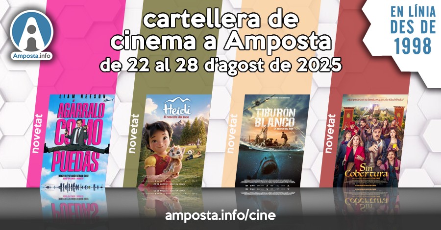 Cartellera de cinema a Amposta del 22 al 28 dagost de 2025