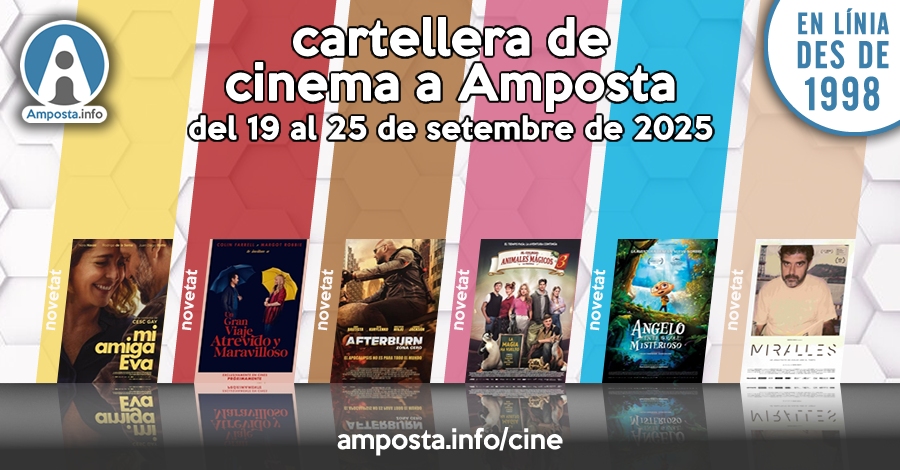 Cartellera de cinema a Amposta del 19 al 25 de setembre de 2025