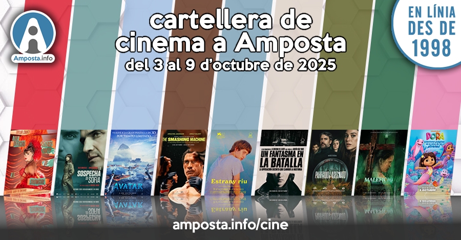 Cartellera de cinema a Amposta del 3 al 9 doctubre de 2025