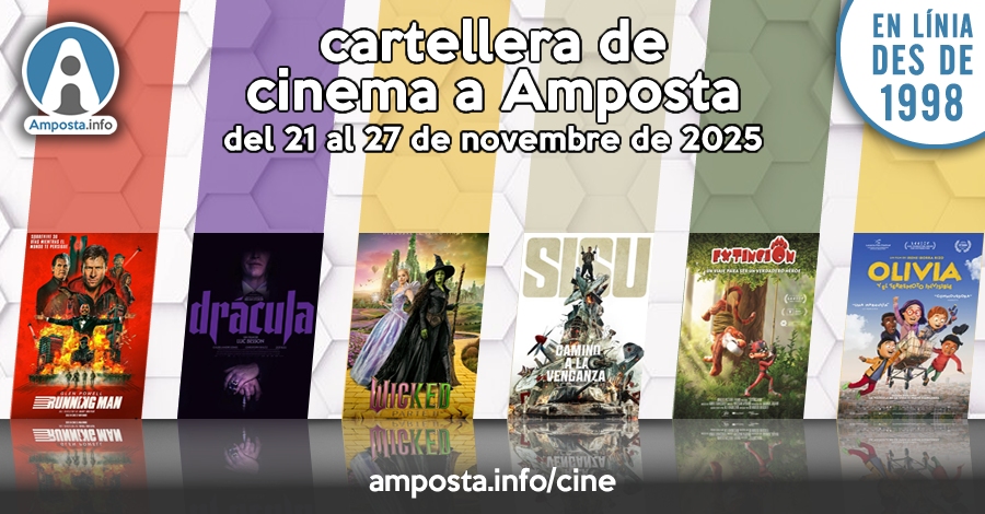 Cartellera de cinema a Amposta del 21 al 27 de novembre de 2025