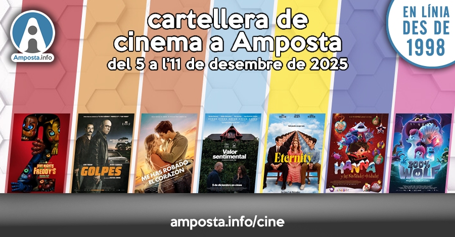 Cartellera de cinema a Amposta del 5 a l&rsquo;11 de desembre de 2025