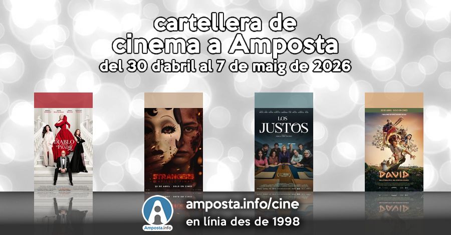 Cartellera de cinema a Amposta del 30 d�abril al 7 de maig de 2026