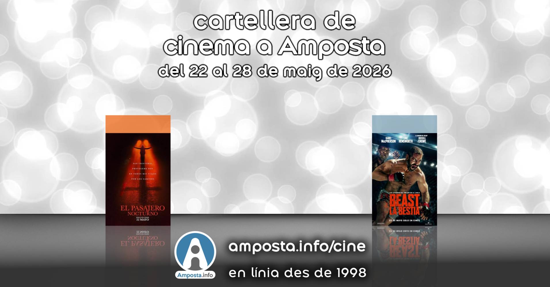 Cartellera de cinema a Amposta del 22 al 28 de maig de 2026