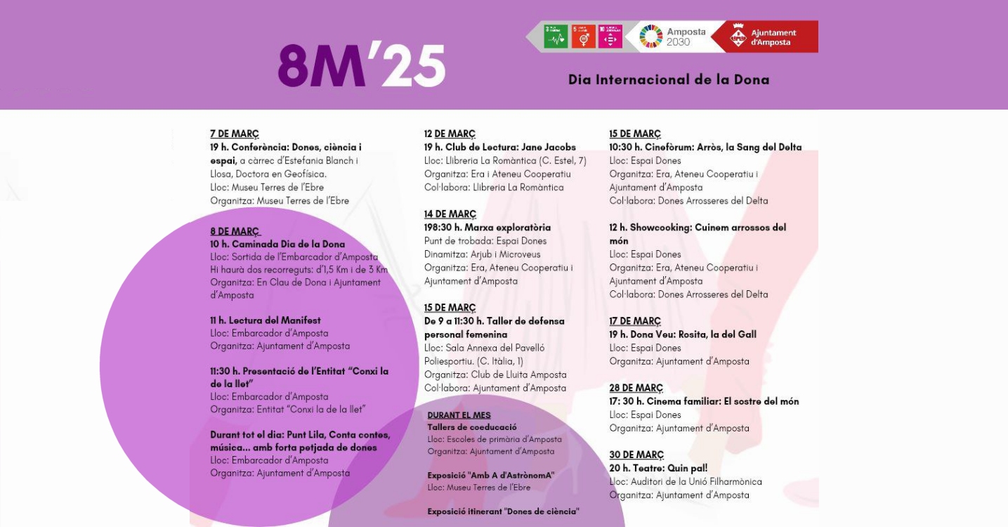 Amposta celebra el Dia de la Dona amb un mes ple dactivitats