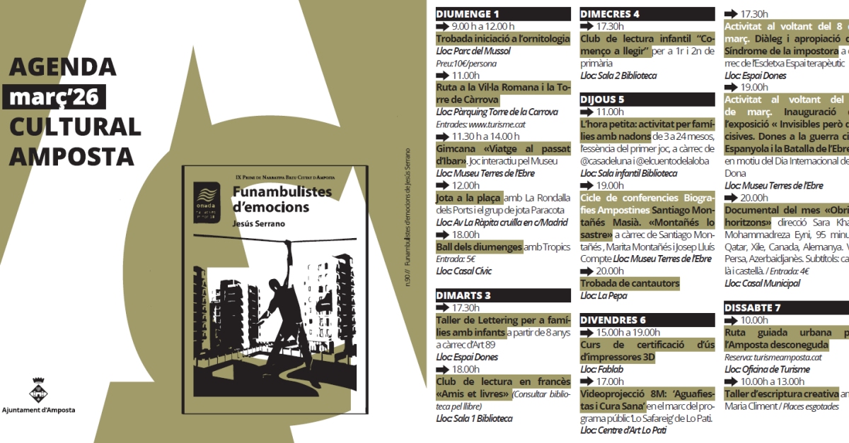 Amposta 2030, protagonista de l�agenda cultural del 2024