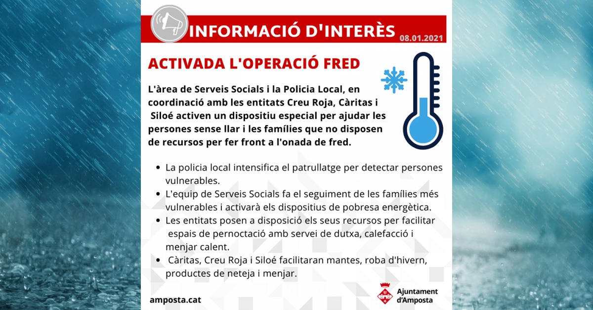 Amposta activa l&rsquo;operaci� fred