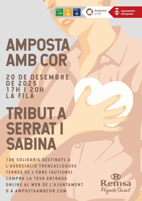 Amposta celebra una nova edici del festival solidari Amposta amb cor amb un tribut a Serrat i Sabina | Amposta.info