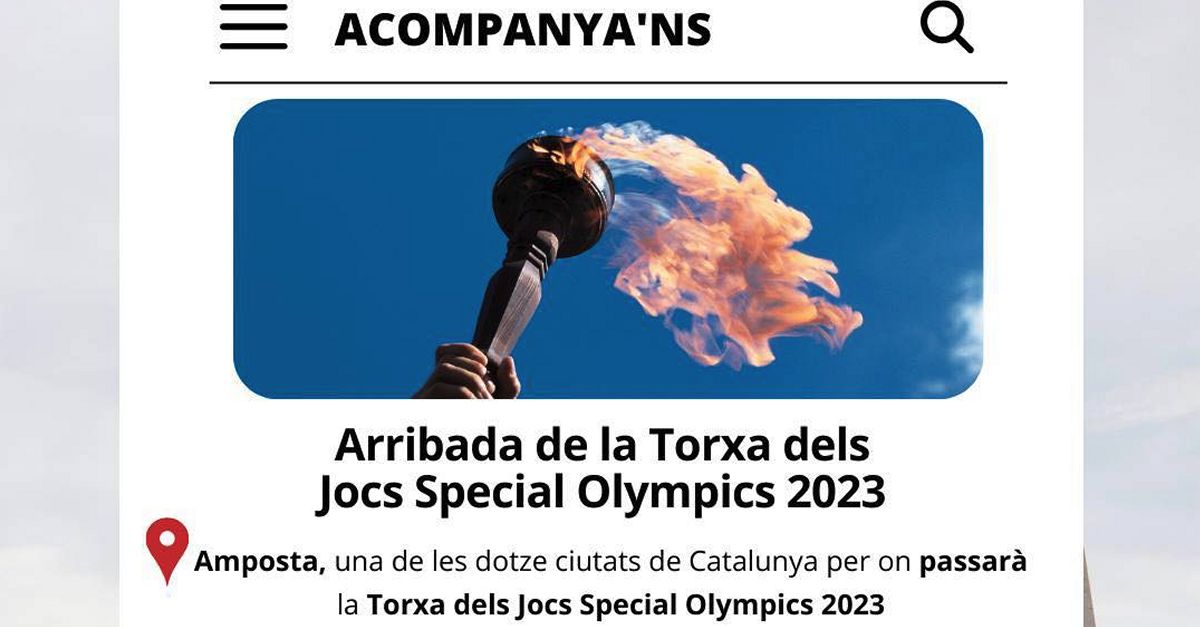 La Torxa dels Jocs Special Olympics 2023 arribar� a Amposta
