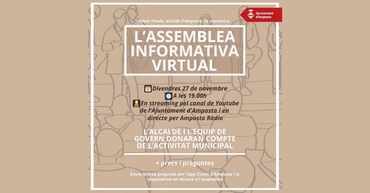 L�Assemblea Informativa sobre actualitat municipal tindr� format virtual