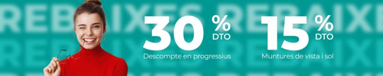 Centre �ptic l&rsquo;Esguard. 30% descompte en progessius i 15% descompte muntures de vista i sol