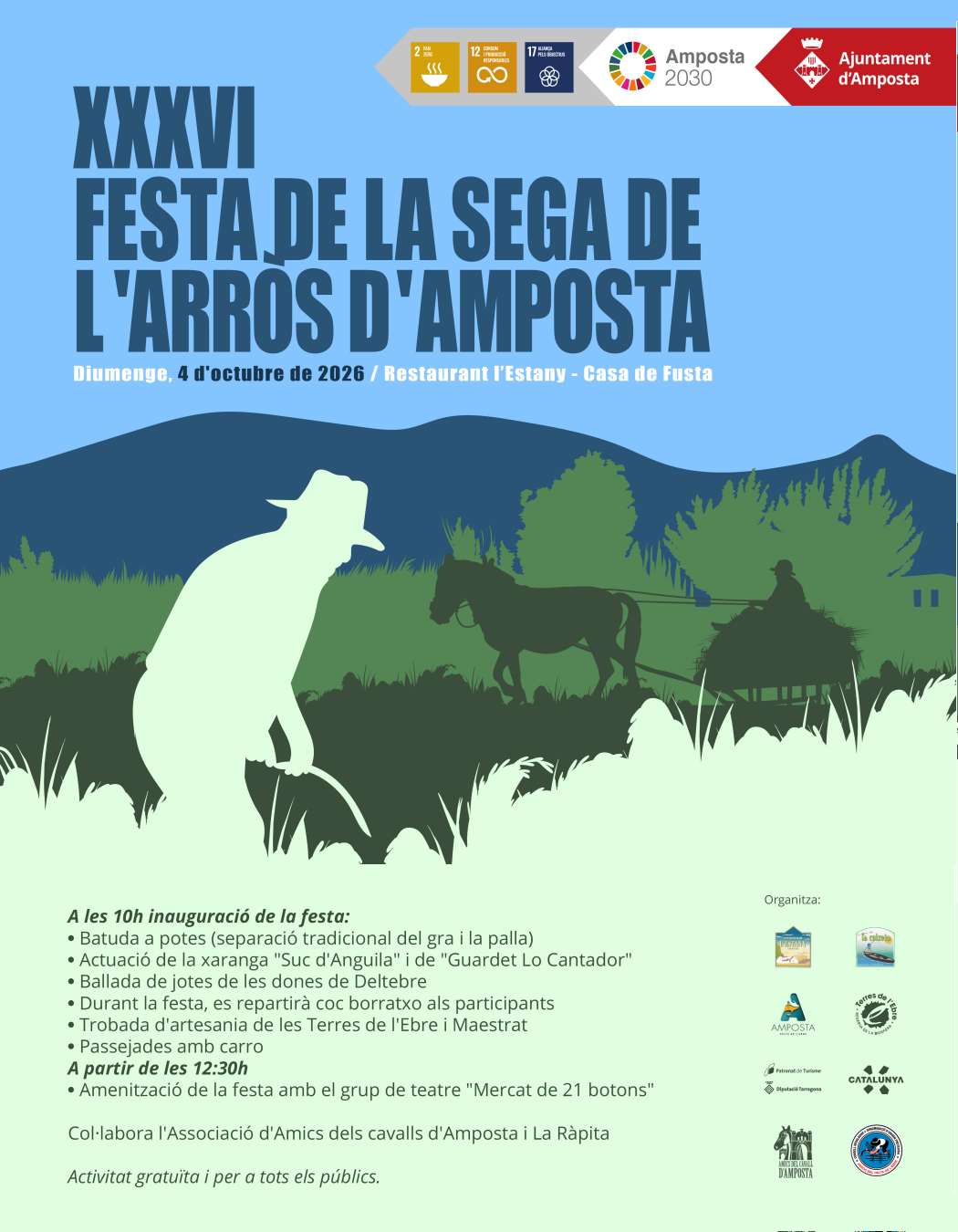 Restaurant l�Estany - Casa de Fusta. Festa de la sega de l�arr�s. Diumenge, 4 d�octubre