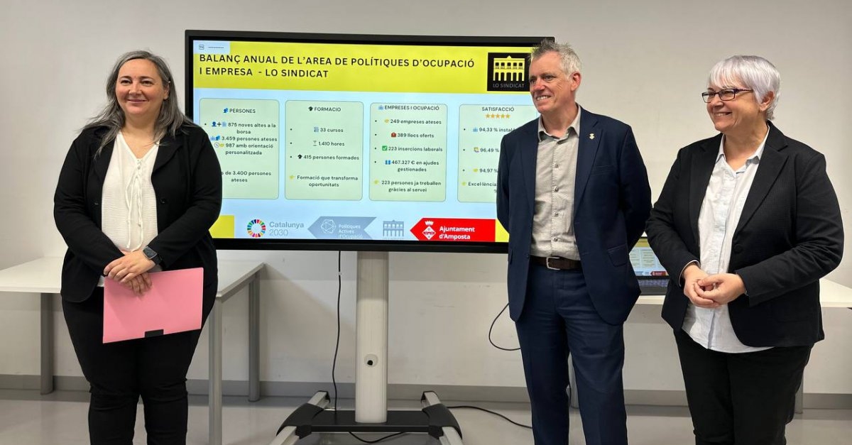 Lo Sindicat d&rsquo;Amposta es consolida com a motor d&rsquo;ocupaci� amb m�s de 220 insercions laborals el 2025 | Amposta.info