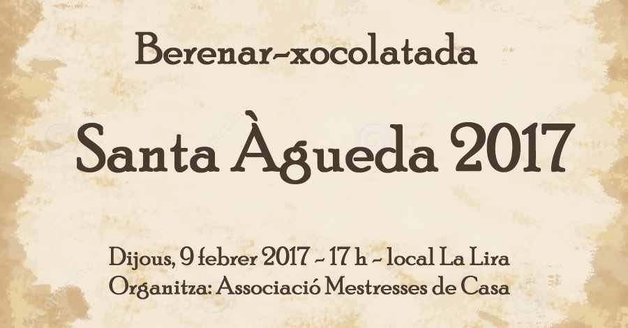 Berenar-xocolatada de Santa gueda