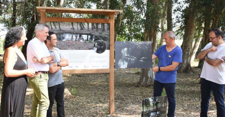 L�artista Albert Gusi, guanyador de la quarta edici� de l�XYZ, proposa �ca�ar� gambusins als Ullals de Baltasar