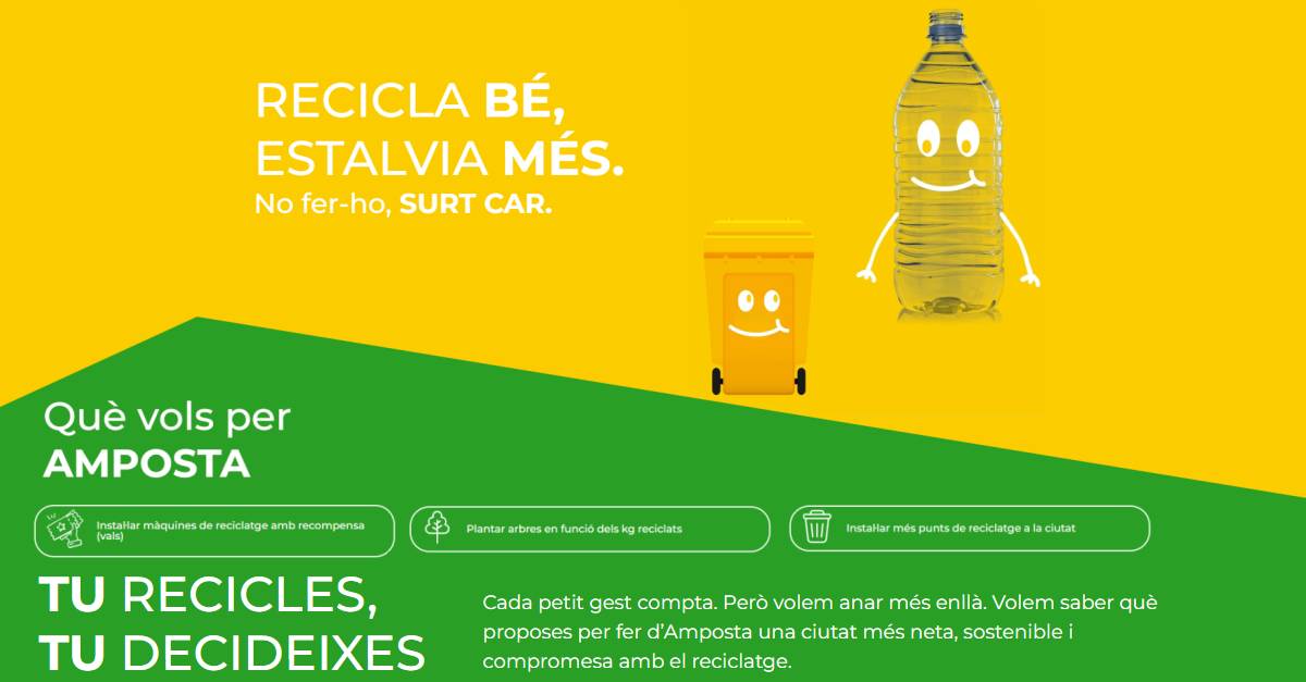 Els ve�ns d&rsquo;Amposta voten a favor d&rsquo;instal�lar m�quines de reciclatge amb recompensa