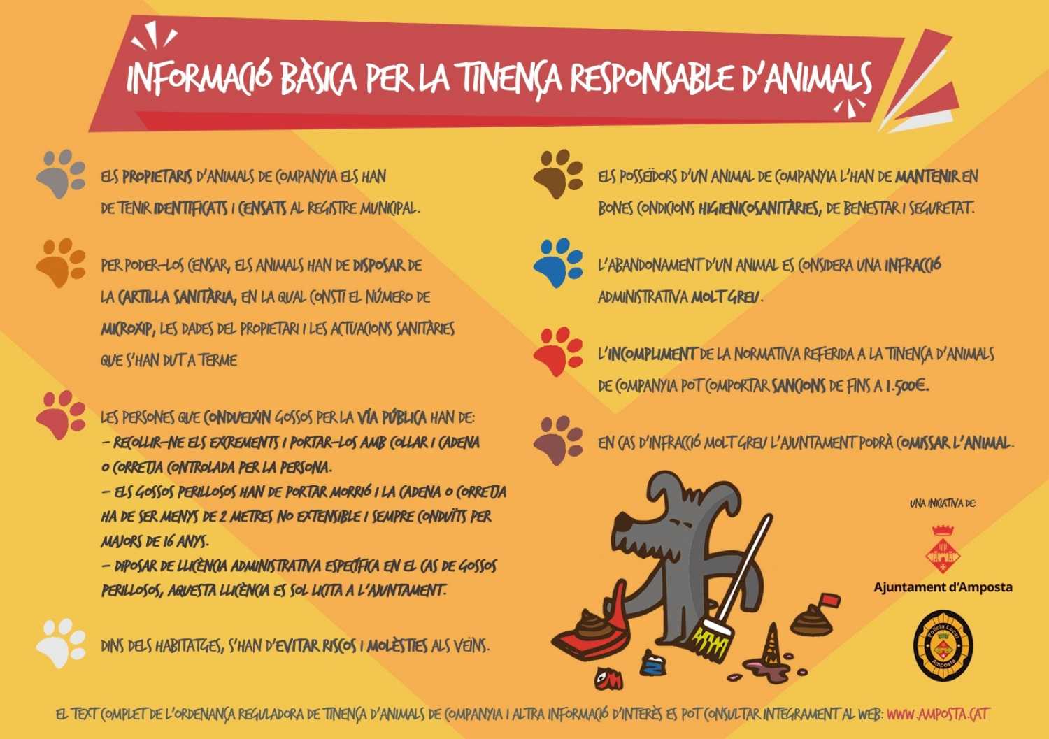 Campanya de civisme sobre la tinena d’animals | Amposta.info