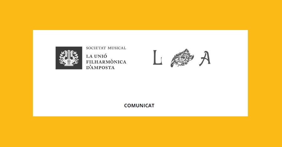 Comunicat conjunt de les societats musicals La Lira i La Fila