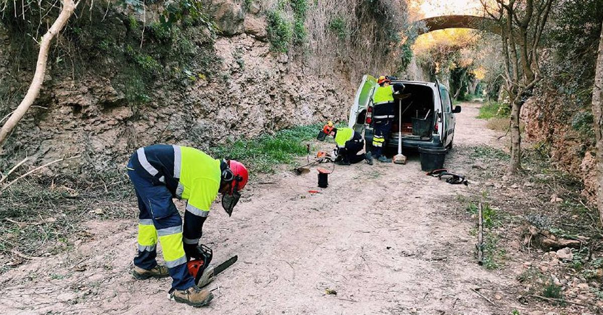 Continua la restauraci� i millora de la via de la Val de Zaf�n