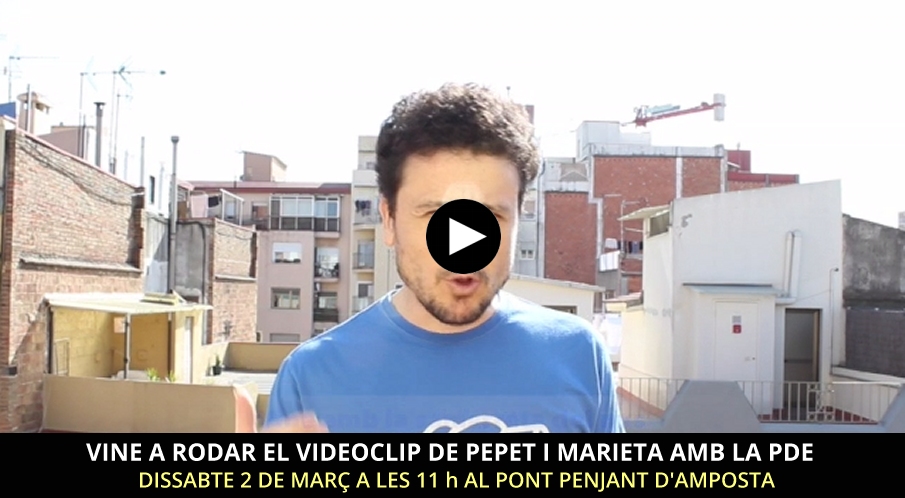 Vols participar en lenregistrament dun videoclip de Pepet i Marieta?