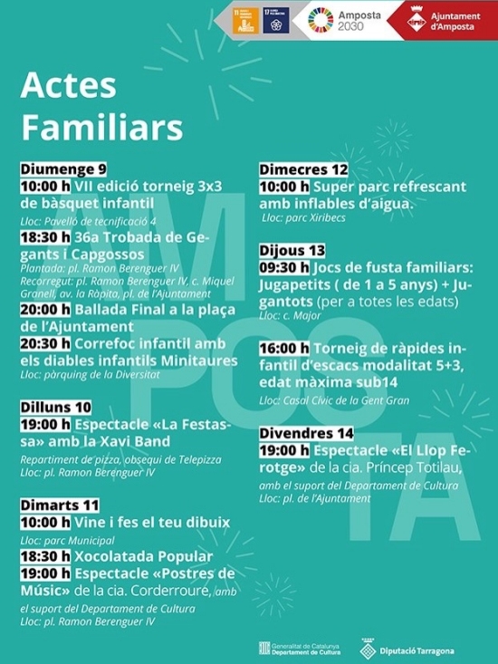 Amposta presenta una programaci� de Festes Majors amb 200 actes, grans concerts i l&rsquo;eclipsi com a protagonista | Amposta.info