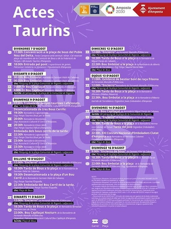 Amposta presenta una programaci� de Festes Majors amb 200 actes, grans concerts i l&rsquo;eclipsi com a protagonista | Amposta.info
