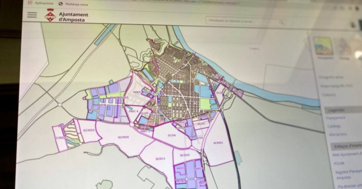 Un geoportal interactiu amb tota la informaci� urban�stica d�Amposta
