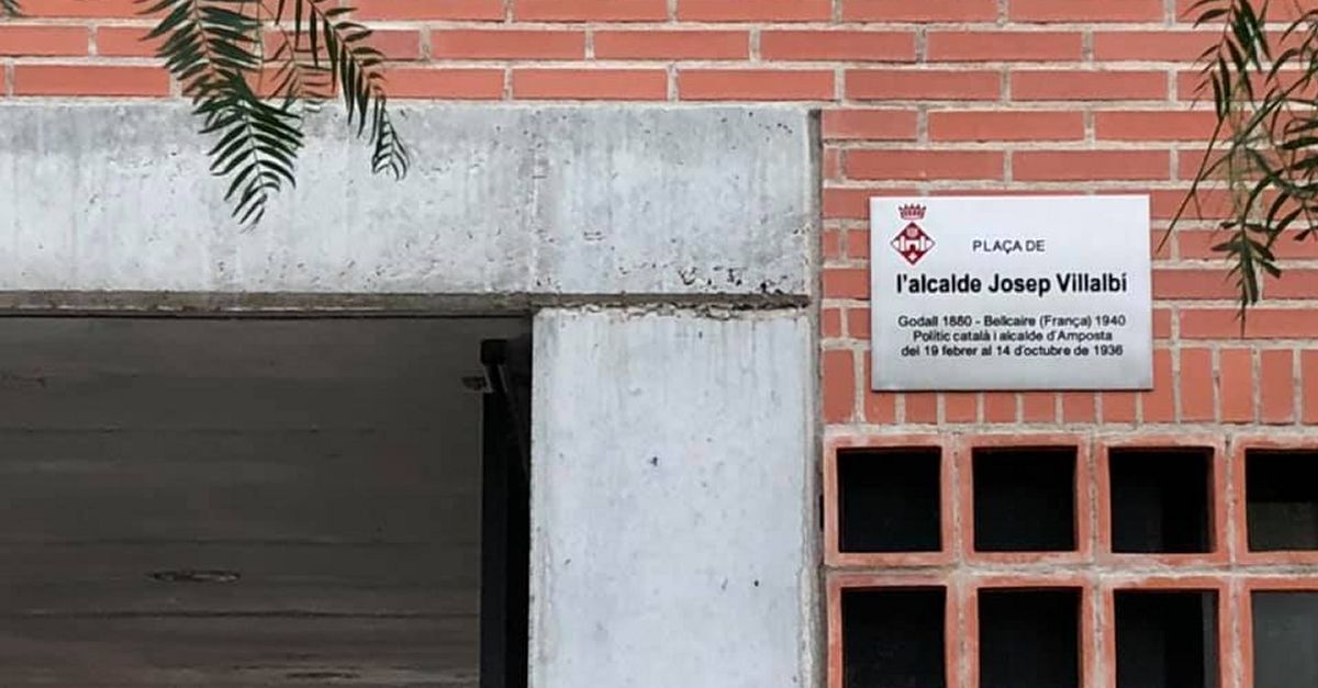 Amposta inaugura la pla�a Josep Villalb�, �ltim alcalde democr�tic abans de la Guerra Civil