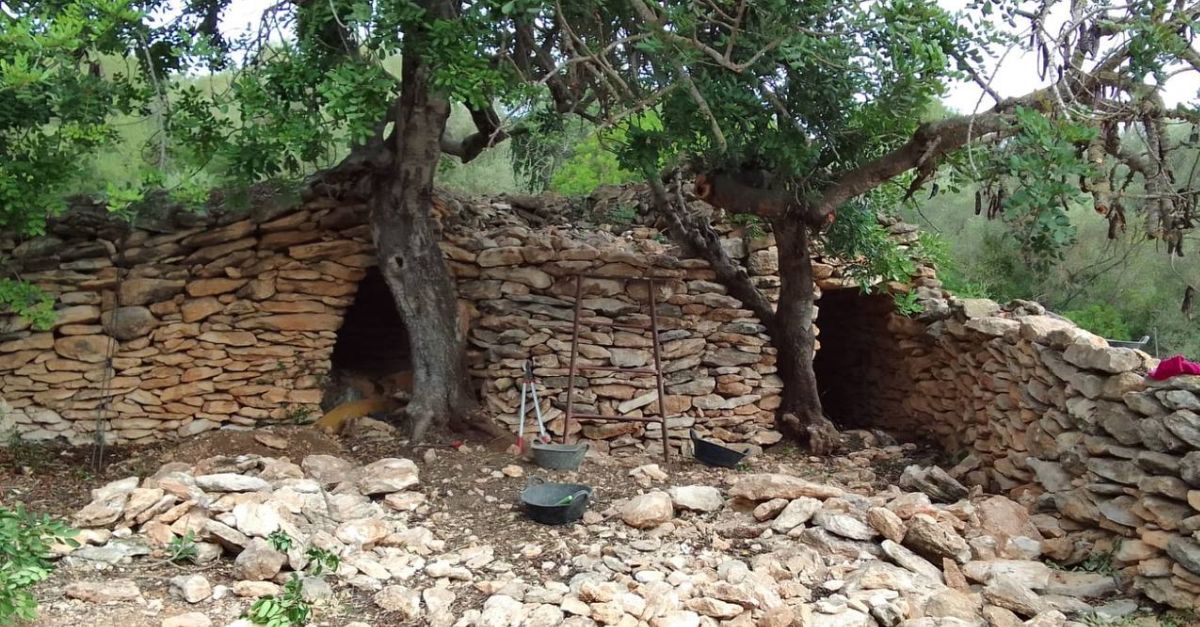 Una quinzena de joves recuperen les barraques de pedra seca d�Amposta