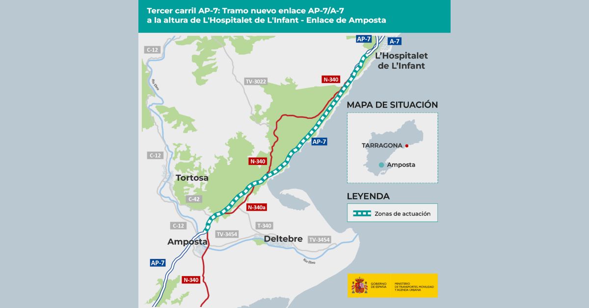El Ministeri de Transport adjudica la redacci� del projecte d&rsquo;ampliaci� d&rsquo;un tercer carril de l&rsquo;AP-7 per 3,4 MEUR
