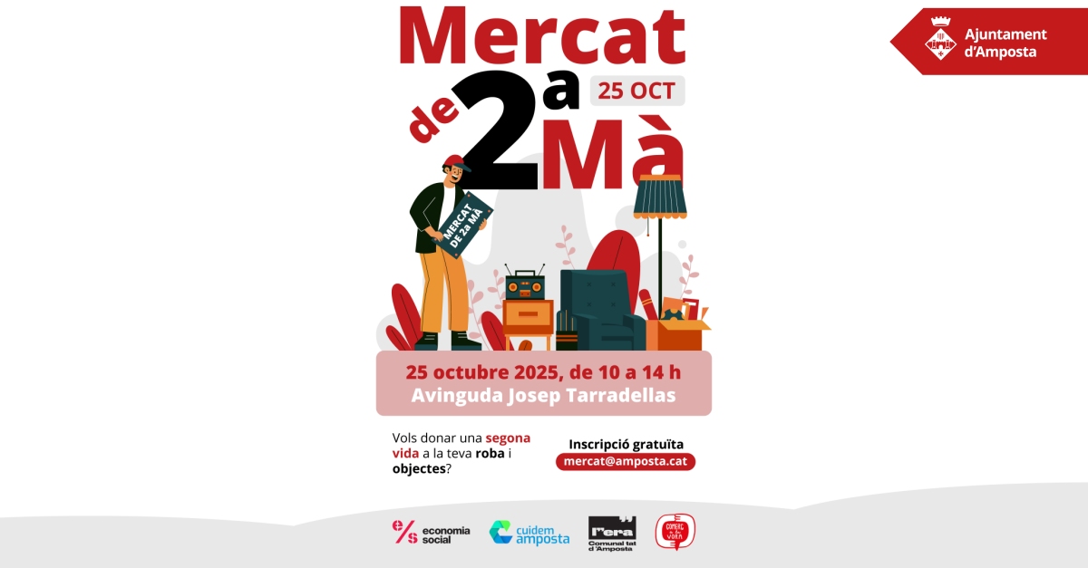 Amposta celebra el primer Mercat de Segona M amb ms duna cinquantena de parades