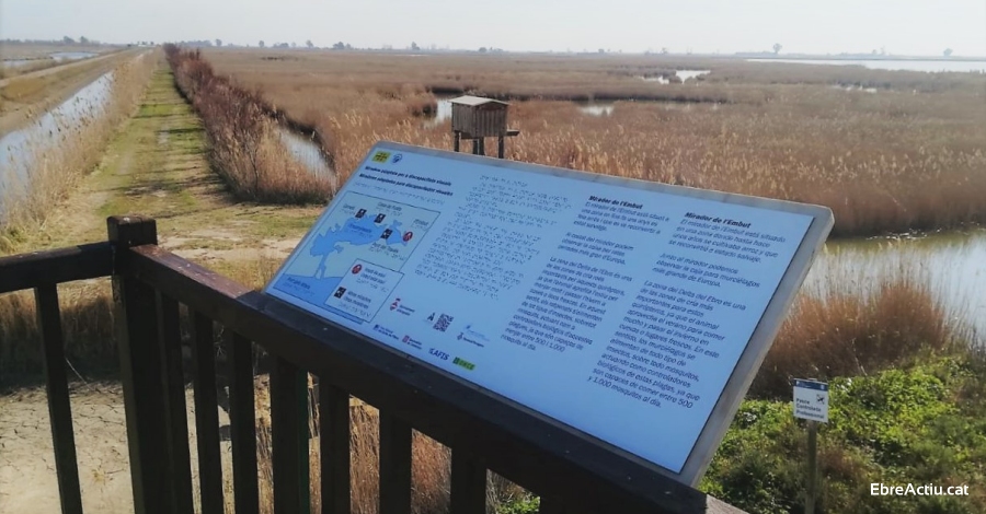 Quatre miradors del Parc Natural del Delta de l�Ebre, m�s accessibles per a les persones invidents