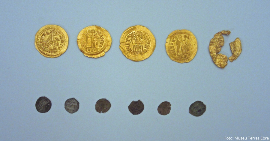 Es dipositen al Museu de les Terres de l�Ebre monedes visigodes trobades a les Tres Cales