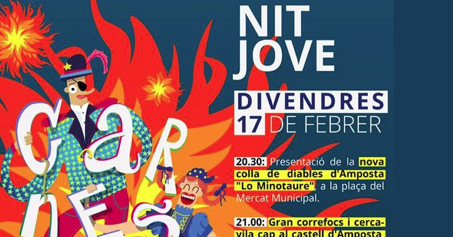 Nit jove de carnestoltes, amb botifarrada popular i lanimaci de grups musicals