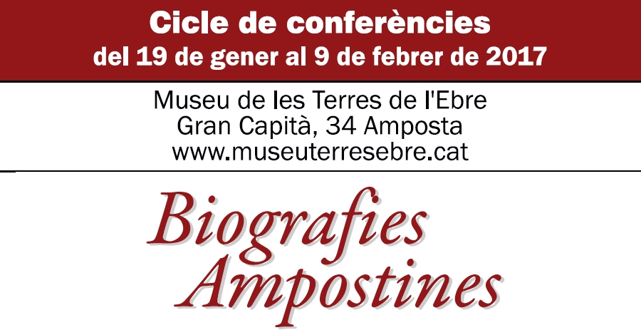 Nou cicle de de confer�ncies Biografies Ampostines