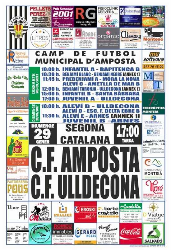 Futbol: C.F. AMPOSTA - C.F. ULLDECONA