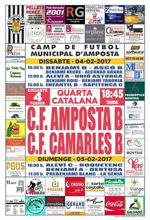 Futbol: C.F. AMPOSTA - C.F. CAMARLES B 