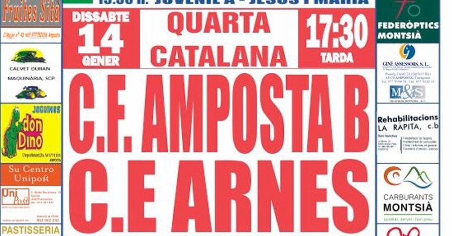 Futbol 4a Catalana: CF Amposta B - CE Arnes