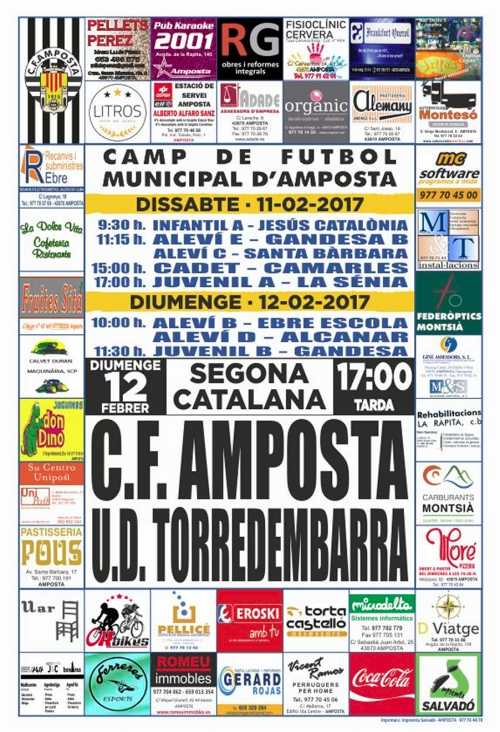 Futbol: C.F. AMPOSTA - TORREDEMBARRA (2a Catalana)