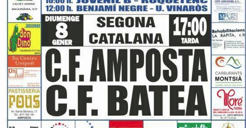 Futbol: C.F. AMPOSTA - C.F. BATEA