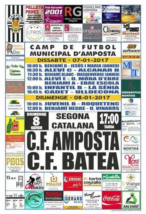 Futbol: C.F. AMPOSTA - C.F. BATEA