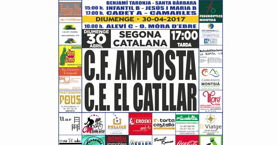 Futbol: CF AMPOSTA - CE EL CATLLAR